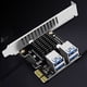 thumbnail image 4 of PCIe a PCI-E X1 4 puertos Tarjeta extendida de escritorio 1X USB 3.0 Convertidor PCIe de escritorio, 4 of 9
