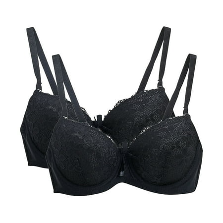 TOUMENY Bras for Older Women Tshirt Bras for Women Women s Sexy Oversized Bra Super Gathered Lingerie Sexy Lace Bra Large Chest Small Size Adjustable Shoulder Straps 2pc