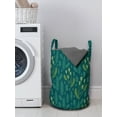 thumbnail image 3 of Botanical Laundry Bag, Pine Leaves Botanical Style Nature Tones Outdoor Forest Illustration, Basket with Handles Drawstring Closure for Laundromats, 13" x 19", Dark Teal and Green, by Ambesonne, 3 of 4