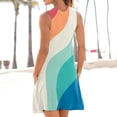 thumbnail image 4 of ZHUGeLI Women Summer Beach Dresses With Stylish Neckline Sleeveless Pocket Dress Up to 50% off Clearance, 4 of 6