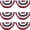 6 Packs- 3x6 FT, variant on Guvpev 2 Pack Heritage American Flag Bunting, 36" x 72" USA 250th Anniversary Patriotic Bunting Decorations, Red, White & Blue, American 4th of July Pleated Fan Flag for Porch, Garden & Yard Decor