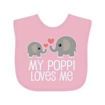 Inktastic My Poppi Grandpa Loves Me Boys or Girls Baby Bib
