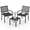 Black, variant on Dovov 3 Piece Outdoor Bistro Set, Outdoor Patio Furniture Sets w/ 2 Stacking Chairs and Side Table, Modern Patio Table and Chairs with Cushion, Sage Green