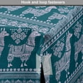 thumbnail image 4 of Ethnic Dog Crate Cover, Alpaca Llama South American Ornaments Animal Art Pattern, Easy to Use Pet Kennel Cover Small Dogs Puppies Kittens, 7 Sizes, Dark Teal Pastel Purple, by Ambesonne, 4 of 6