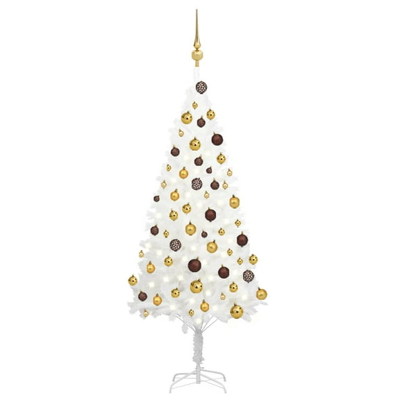 vidaXL Christmas Tree Decoration Artificial Xmas Tree with LEDs and Ball Set