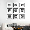 thumbnail image 2 of 12x12 Picture Frame Set of 10, Display Pictures 8x8 with Mat or 12x12 Without, Multi Photo Frames Collage for Wall or Tabletop Display, Black, 2 of 5