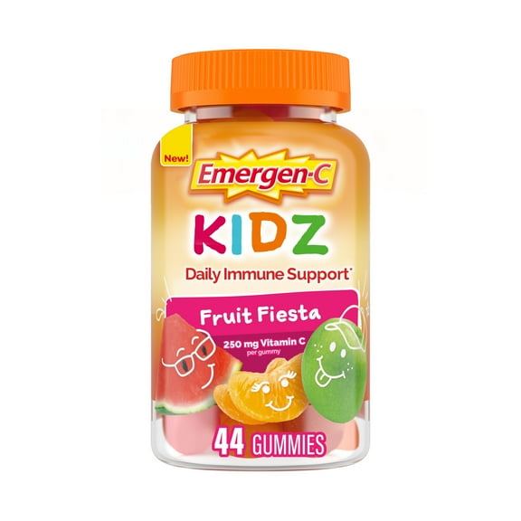 Emergen-C Kidz Daily Vitamin C Gummies for Immune Support, Fruit Fiesta, 44 Ct