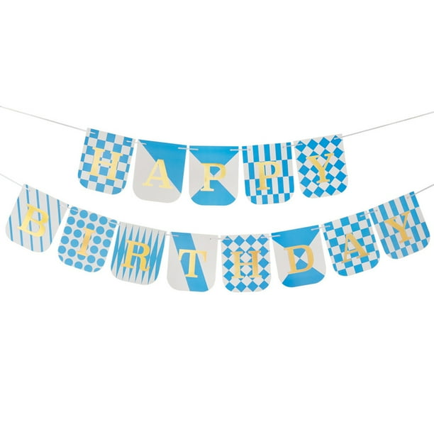 Conjunto de tarjeta de papel Azul Wosthever 16.4 pies para fiesta de cumpleaños Decoraciones