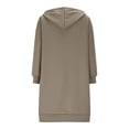 thumbnail image 6 of Long Hoodies for Women Long Raglan Sleeve Oversized Zip Up Hooded Sweatshirt with Pockets Hoodie Dress Jacket Coat, 6 of 6