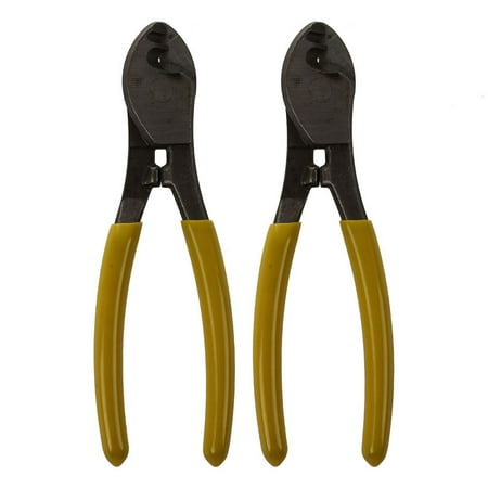 

2X Yellow Green Handle Wire Cable Cutting Plier Cutter Stripper