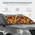 thumbnail image 3 of Kdxio Autumn Harvest Pumpkin Joy Print 2-Piece Sun Shade Front Windshield - Foldable Car Front Window Sunshades for Most Sedans SUV Truck, 3 of 5