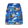 thumbnail image 5 of LEBONYARD Skorts for Women Dressy Casual,Women's Layered Yoga Skirt with Shorts,Women's Summer Flower Print Pleated Tennis Skirts Stretchy Yoga Fake Two Piece Shorts Skirt Blue XXL, 5 of 7