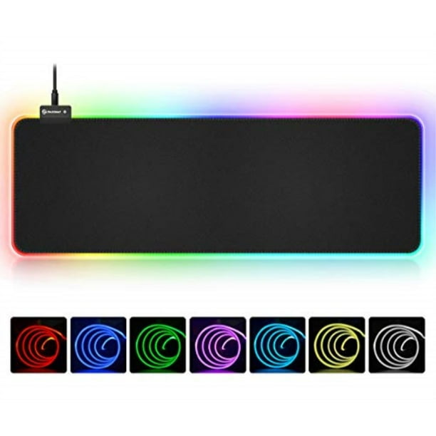 Rgb Gaming Mouse Pad Utechsmart Large Extended Soft Led Mouse Pad With 14 Lighting Modes 2 Brightness Levels Computer Keyboard Mousepads Mat 800 X 300mm 31 5a 11 8 Inches Walmart Com Walmart Com