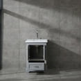 thumbnail image 3 of Eviva Houston 24" Gray Bathroom Vanity w/ Double Ogee Edge White Carrara Top, 3 of 3