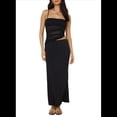 thumbnail image 2 of Conjunto de Dos Piezas para Mujer: Conjunto de Vacaciones de Verano, Sin Mangas, de Asimétrica, Top Corto y Faldas Largas. Negro XL, 2 of 7