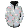 thumbnail image 1 of Sudadera con capucha y cremallera para hombre, diseño de flores de magnolia, unisex, informal, estilo Harajuku, divertida, de manga larga, gran oferta 2024, estilo hip hop, de gran tamaño, con estampa, 1 of 6