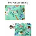 thumbnail image 6 of Desert Camels Living Room Curtains 2 Panel, Cute Animals Houses Palm Trees Leaves Green Cafe Window Treatment, Extra Long Farmhouse Bedroom Bathroom Kitchen Curtains Drapes 104"x72", 6 of 6