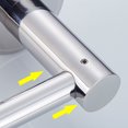 thumbnail image 4 of Toallero de acero inoxidable Soporte de montaje en pared individual para baño WC Toallero Inevent JJ7255-04B, 4 of 6