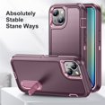 thumbnail image 3 of for iPhone 14 Plus Case, iPhone 14 Plus Phone Case with Built in Kickstand, Shockproof/Dustproof/Drop Proof Heavy Duty Military-Grade Rugged Protective Cover for iPhone 14 Plus,Purple, 3 of 9