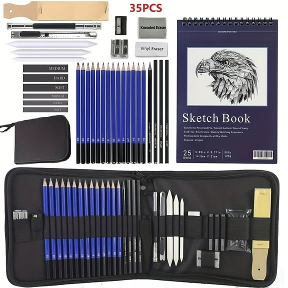 Professional Drawing Pencil Set | 35pcs | Complete Sketching And Painting Kit | for Artists