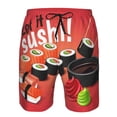 thumbnail image 4 of Naloa Sushi Men's Beach Shorts, Surfing shorts, Swim trunks, Quick Dry Swim Trunks for Surfing Beach Fun - 3X-Large, 4 of 9