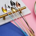 thumbnail image 4 of GOOHOCHY 5 cucharas de postre de acero inoxidable, cucharas de café creativas, cucharas para mezclar, 4 of 8