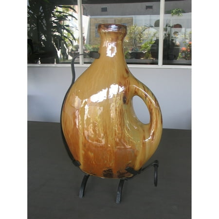 Crestview Caramel Vase In Pottery CEVV0137