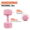 thumbnail image 2 of Mancuernas 10 Kg Hexagonales 2pz Pesas Altera Entrenamiento, 2 of 6