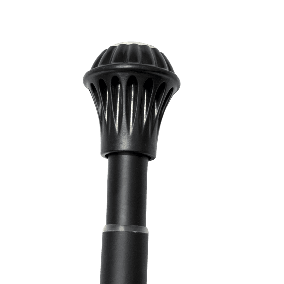 Dependable Industries Metal Shower Curtain Tension Rod, 43 to 72-Inch Black Matte