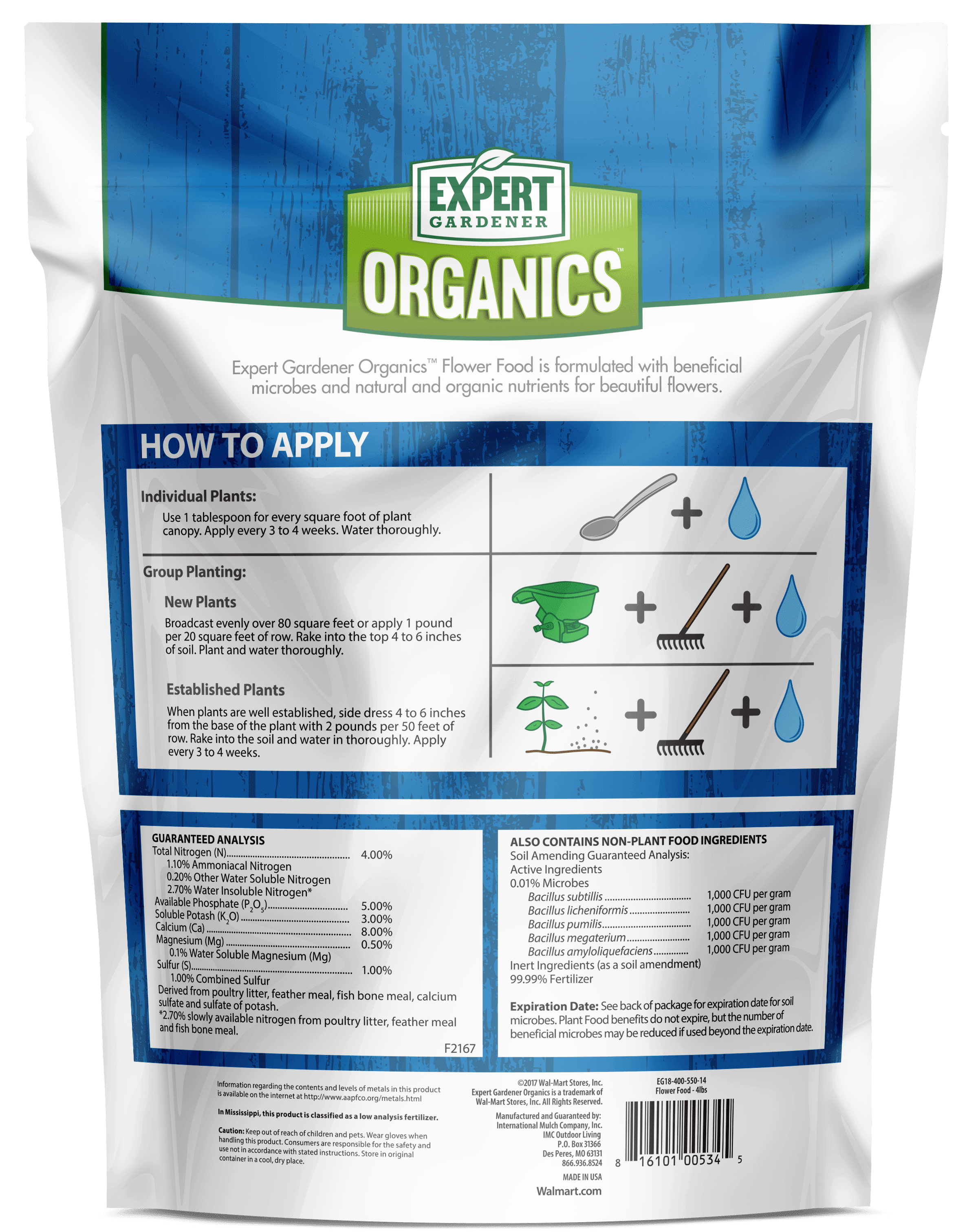 Expert Gardener Organic Flower Food Eg4rd 4 Lb Walmart Com Walmart Com