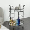 thumbnail image 2 of Better Homes & Gardens Black Metal and Glass Serving Bar Cart, 2 of 6