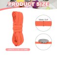 thumbnail image 2 of Uxcell Flat Drawstring Cord Replacement Soft Cotton Hoodie String Cord Roll Orange 10mm x 5 Yd, 2 of 6
