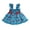 Blue, variant on Oodles Purple Strawberry Print Ruffled Spring Dog Dress, Extra Small