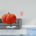thumbnail image 2 of Cojín de calabaza de Halloween, suave, juguete de calabaza, accesorio para sofá, jarrón decorativo de cerámica con jengibre, ideal para regalar, decor, 2 of 8