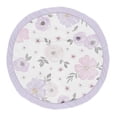 thumbnail image 1 of Sweet Jojo Designs Lavender Purple, Pink, Grey and White Shabby Chic Playmat Tummy Time Baby and Infant Play Mat for Watercolor Floral Collection - Rose Flower, 1 of 5