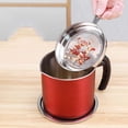 thumbnail image 5 of Contenedor de grasa de tocino de 1,8 l con colador - Contenedor de grasa - Coladores separadores de grasa para cocina Colador de malla para latas de cocina, colador de grasa, 5 of 5