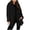 Black, variant on IROINNID Women's Mid-Length Shearing Coat Solid Color Long Sleeve Warm Casual Outwear Cardigan Coat, Khaki