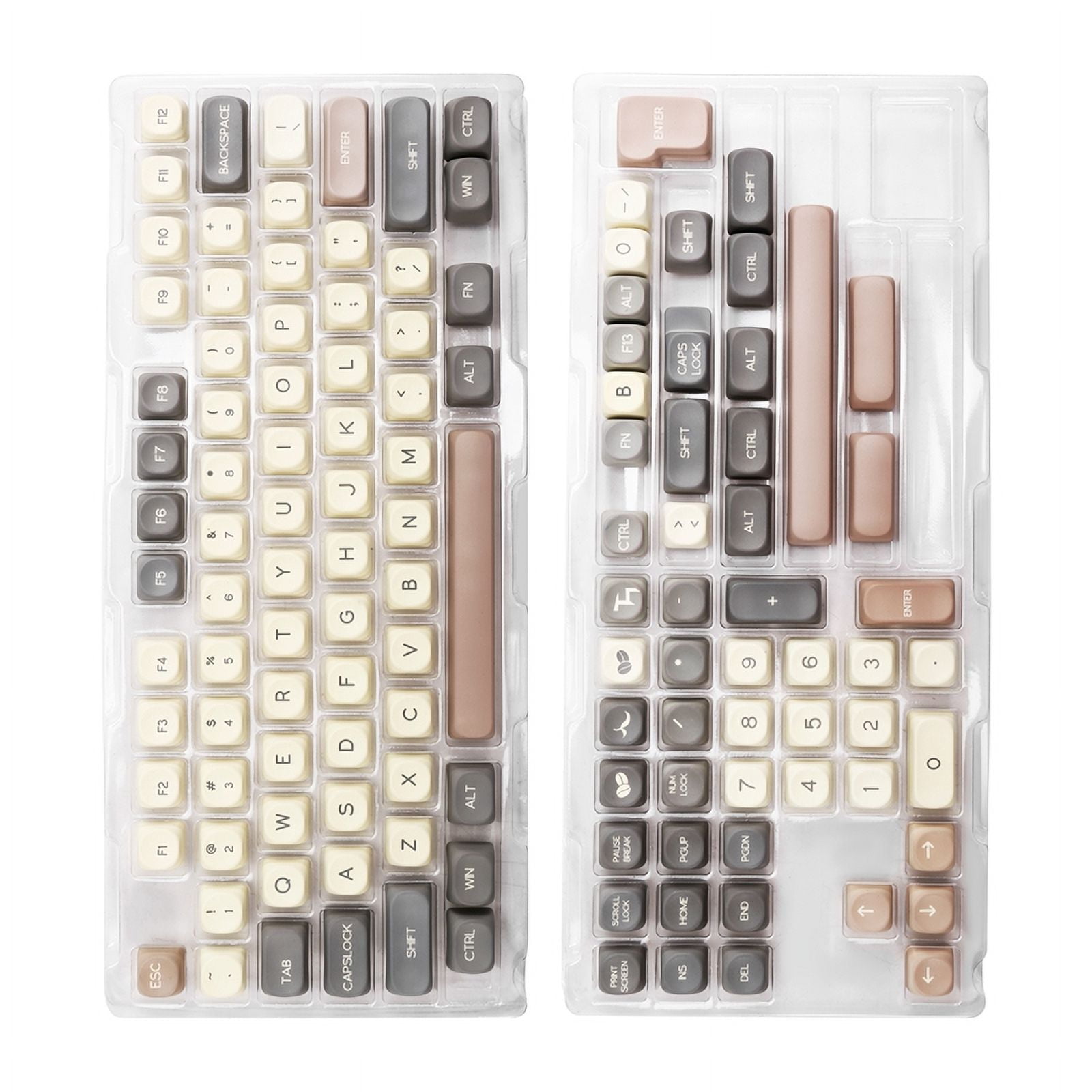 Keycaps PBT Key Cap Fit Laptop PC Game Office Thermally Sublimated Keycaps A