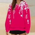 thumbnail image 1 of TIMIFIS Sweat à Capuche pour Femmes, Mode Hiver Ample, Imprimé Graphique, Manches Longues, Pull Décontracté avec Poche, 1 of 5