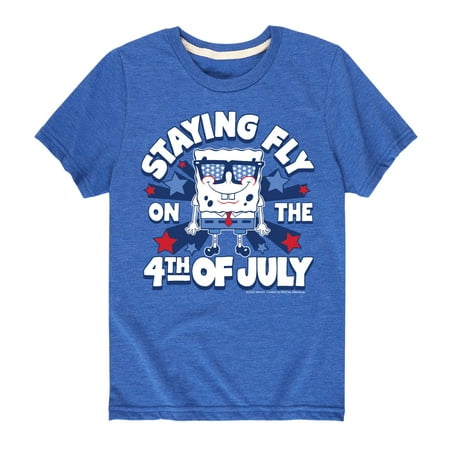 

SpongeBob SquarePants - Fly on the 4th of July - Toddler And Youth Short Sleeve Graphic T-Shirt