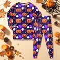 thumbnail image 2 of Futezty Toddler Boys Girls Pajamas Sets Halloween Pattern Kids 2 Piece Pj's Long Sleeve Crew Neck Tops and Pants Clothes Set Night Sleepwear 2T-9T, 2 of 7