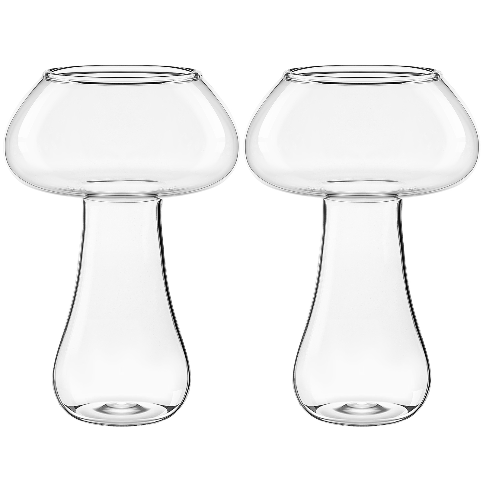 OUNONA 2pcs Mushroom Shaped Cup Drinking Glasses Party Liquor Glasses