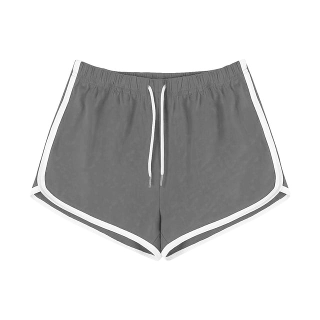 ABATAB Athletic Shorts for Women Casual Summer Drawstring Running Track Shorts Drawstring Gym Yoga Athletic Booty Shorts(Small,Gray)
