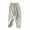 Beige, variant on WREESH Womens Cotton Linen Pants Solid Color Pocket Lace Splicing Lantern Trousers Khaki