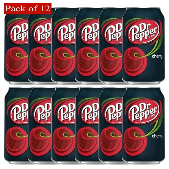 Dr Pepper Cherry, 355ml (Pack of 12 Cans) - USA Import Edition