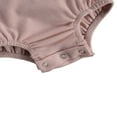 thumbnail image 4 of Newborn Baby Boys Girls Ribbed Sleeveless Rainbow Pattern Square Collar Button Romper Pink 3-6 Months, 4 of 6