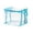 Blue, variant on Plastic Clear Storage Bag for Clothes, Moving & Storages, Stackable Foldable Bins, Heavy-Duty Thick Totes Bags with Lids Handles and Zipper for College Dorm Home Organization, 1 Pcs, 12.6x9.44x9.84"