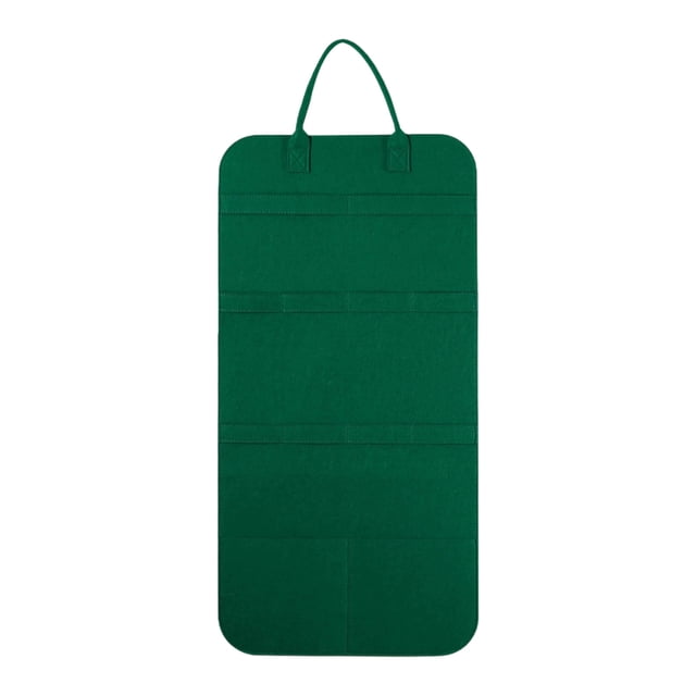 Green Wall Mounted Pet Toy Storage Organizer Hanging Display Bag With Multiple Pockets For Cats Dogs Accessories 33X15.7 Inches Foldable Easy To Clean