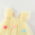 thumbnail image 4 of Pimfylm Toddler Girl Glitter Dress Toddler Baby Girl Birthday Princess Dress Shiny Boho Cake Smash Photo Shoot Outfit Light Yellow,Size for 4-5 Years, 4 of 9