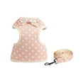 thumbnail image 2 of stanreset Adorable Bowknot Gilet Type Collier Portable Respirant Animal Poitrine Sangle Randonnée Randonnée Harnais Laisse Animaux de Compagnie Fournitures Rose Point S, 2 of 8